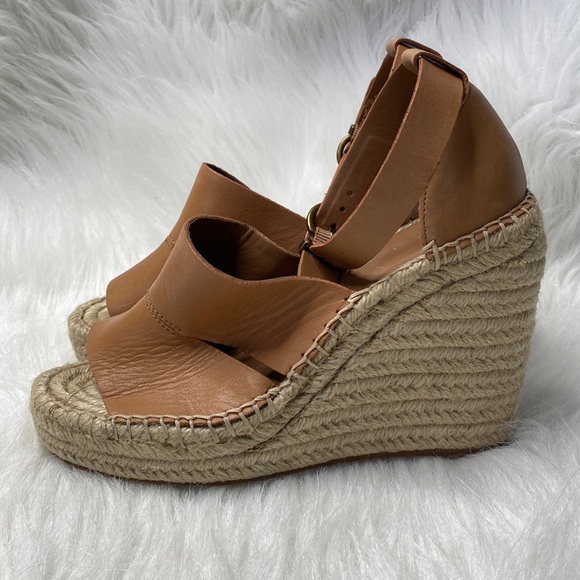 Treasure and Bond Sannibel Leather Espadrilles Wedges Size 6.5 - Picture 2 of 9